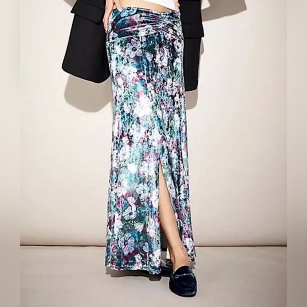 Free People Carpe Diem Floral Velvet Convertible Maxi Skirt/Dress - Picture 3 of 8